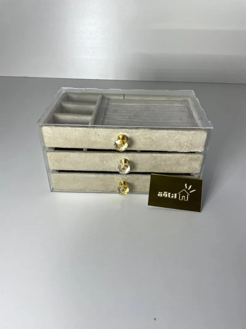 Organisateur de bijoux transparent
