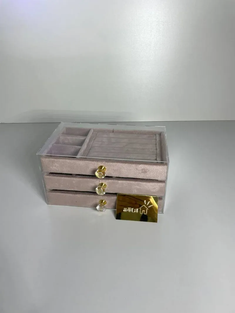 Organisateur de bijoux transparent