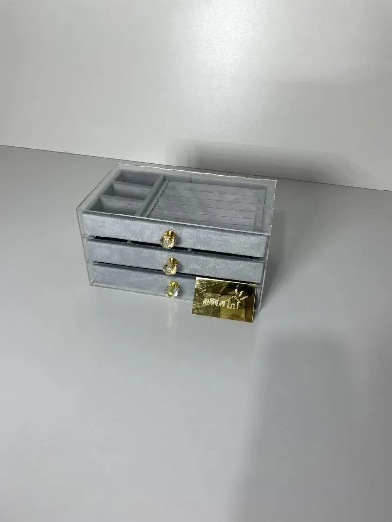 Organisateur de bijoux transparent