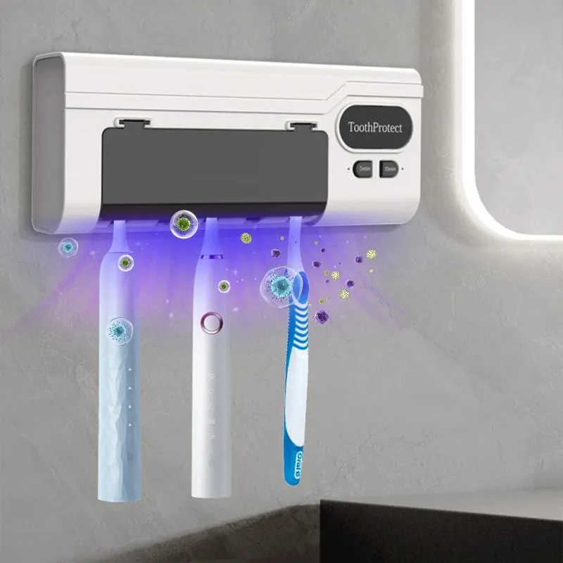 Désinfectant et support de brosse à dents intelligent rechargeable 5 emplacements - حامل فرش الأسنان