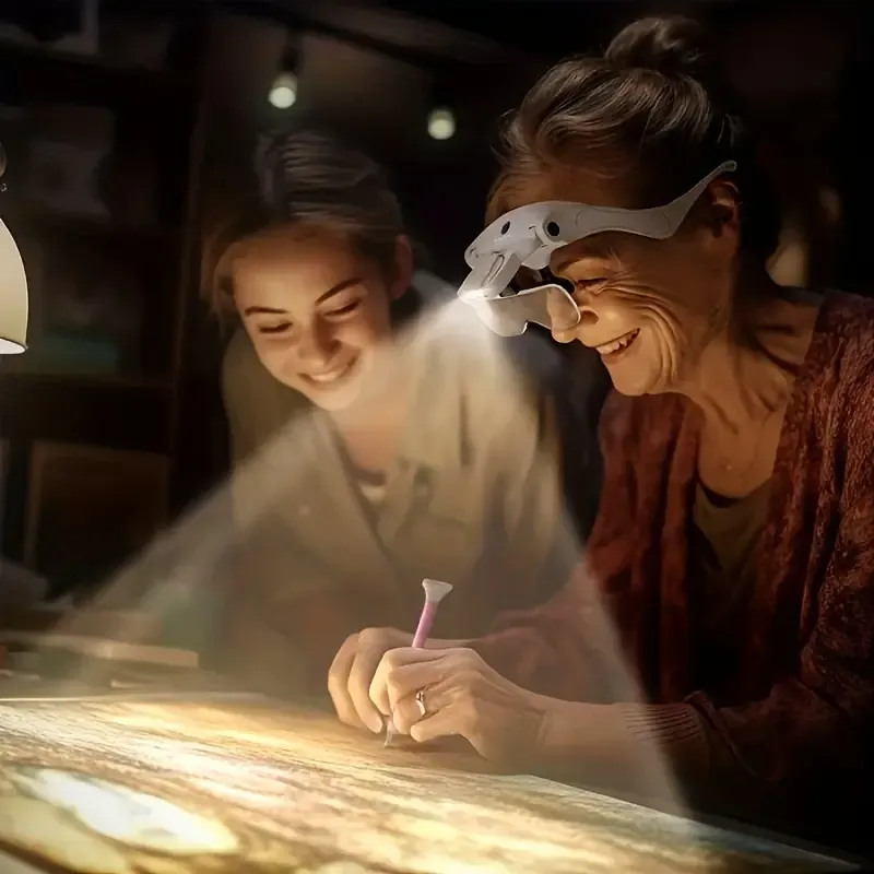 lunette loupe  grossisante avec LED