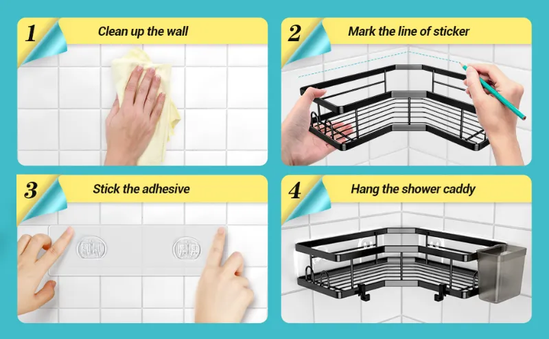 corner shower رفوف متعدد الإستعملات