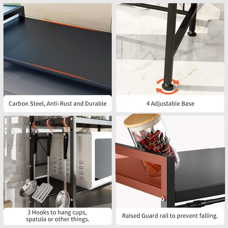 حامل ميروويف متعدد الوظائف support micro-ondes  deux etages 