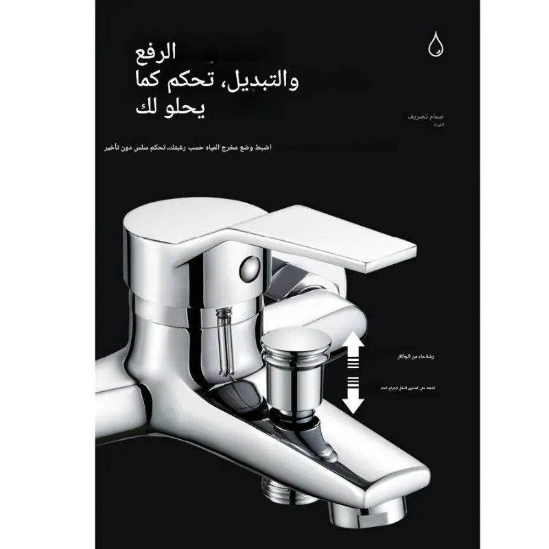 روبيني دوش فاخر من ستانليس ستيل  مقاوم للصدأ وسهل التركيب 