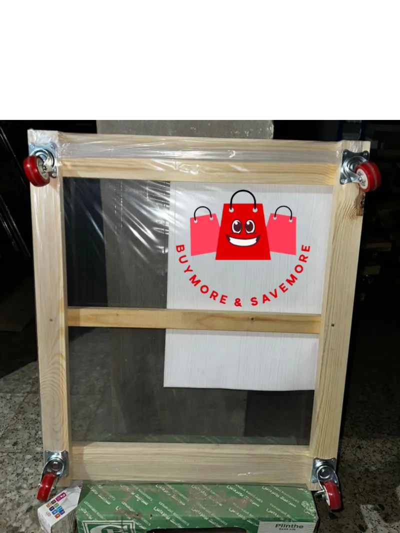 قاعدة خشبية متحركة للأجهزة المنزلية – خشب Bois Rouge بعجلات قوية