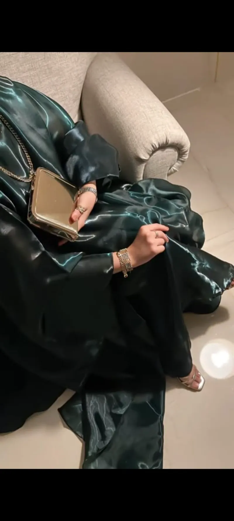 ABAYA  + Foulard en Satin ORGANZA