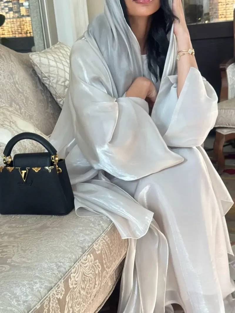 ABAYA  + Foulard en Satin ORGANZA