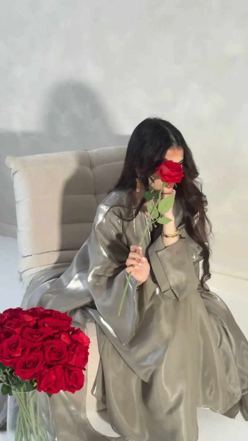 ABAYA  + Foulard en Satin ORGANZA