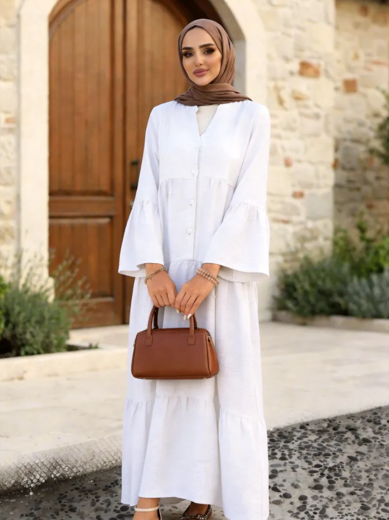 Robe Andalouse En Lin Pour Femmes 