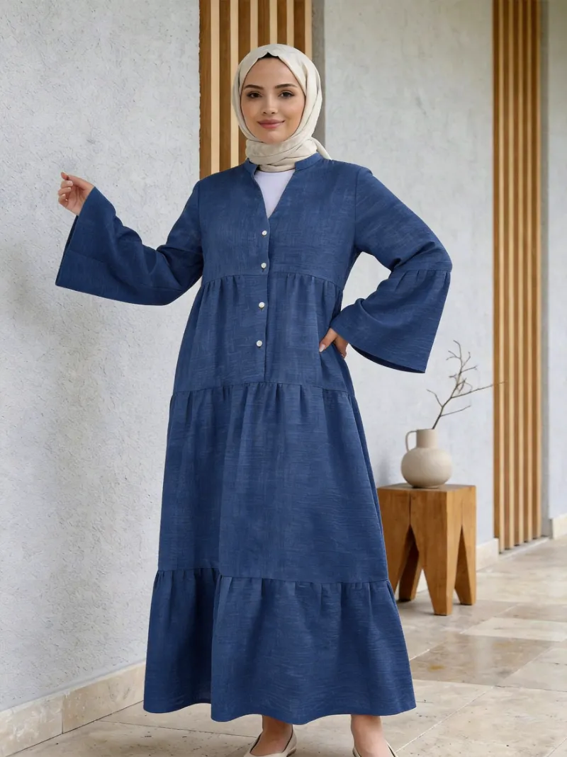 Robe Andalouse En Lin Pour Femmes 