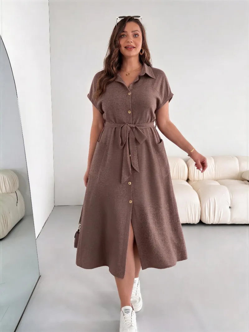Promotion Robe Chemise  Pour Femmes
